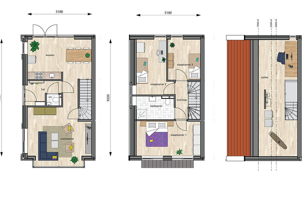 Woonkeuken plattegrond: woning te koop langeweg rm sint ... Indeling woonkamer plattegrond